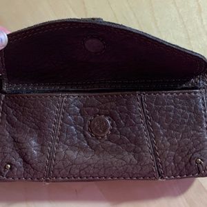 Lucky brown zipper top small wallet